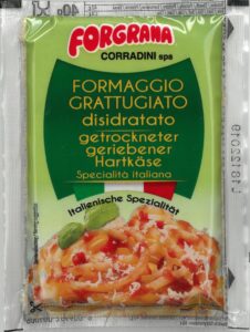 Dried grated cheese