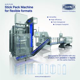 The Fastest Changeover & Minimum Downtime. Alfa Flexi Stick Pack Machine.